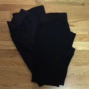 2 pairs of black Gap maternity pants